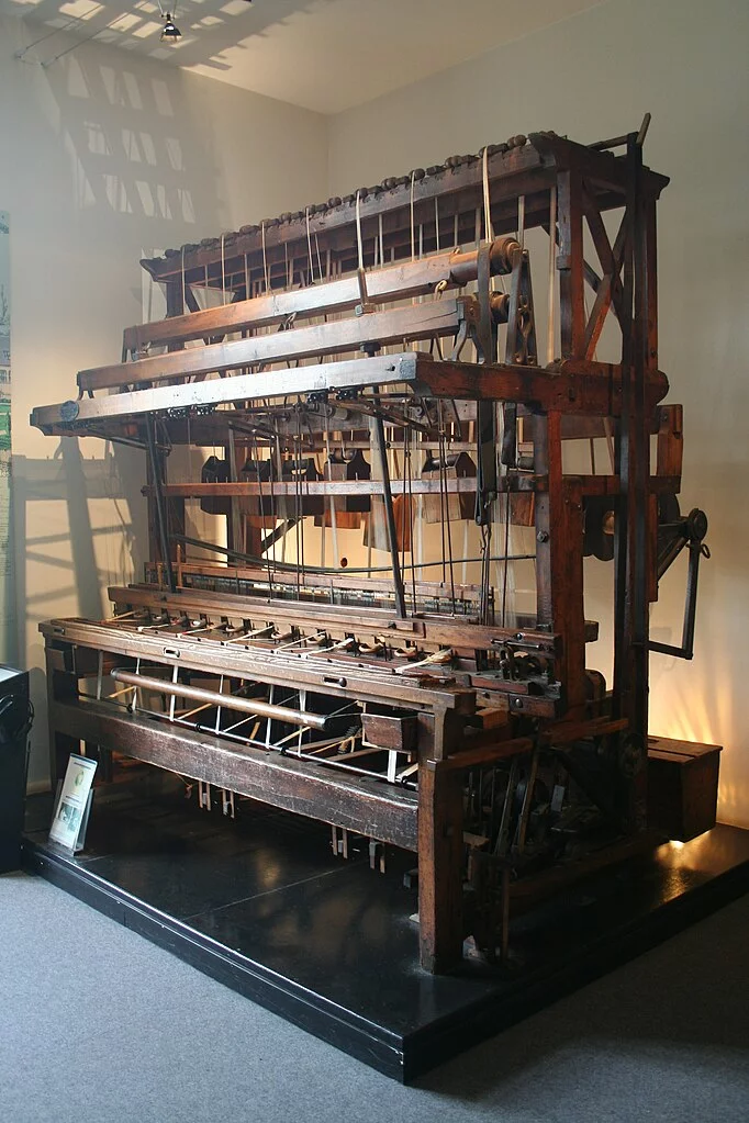 Historic weaving loom from the Lécuyer factory