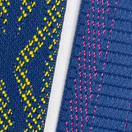 Patterned webbing jacquard