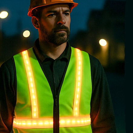 LED webbing for PPE